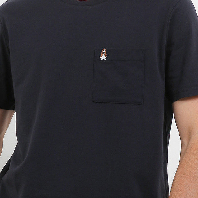 Hush Puppies Pakaian Pria T Shirt Bsc Leviero Pkt 4 In Black