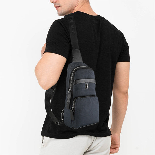 Hush Puppies Tas Pria Fernando Chest Bag In Navy