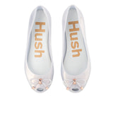 Hush Puppies Sepatu Wanita Slip On Valerina Bow In Silver