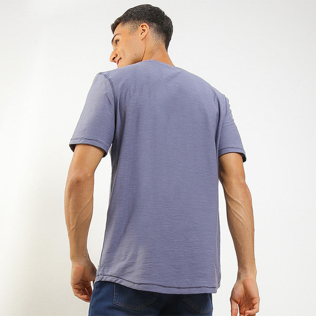 Hush Puppies Pakaian Pria T Shirt Knapp In Blue