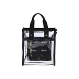 Clear Mini N/S Tote In Clear/ Black