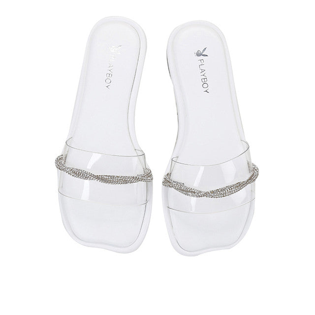 Playboy Sandal Wanita Sandals Sherin In White