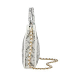 Sm Chain Quilt Tote In Bandana White
