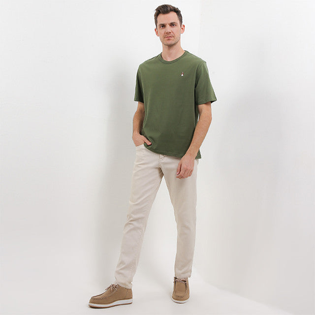 Hush Puppies Pakaian Pria T Shirt Bsc Sandwich In Olive