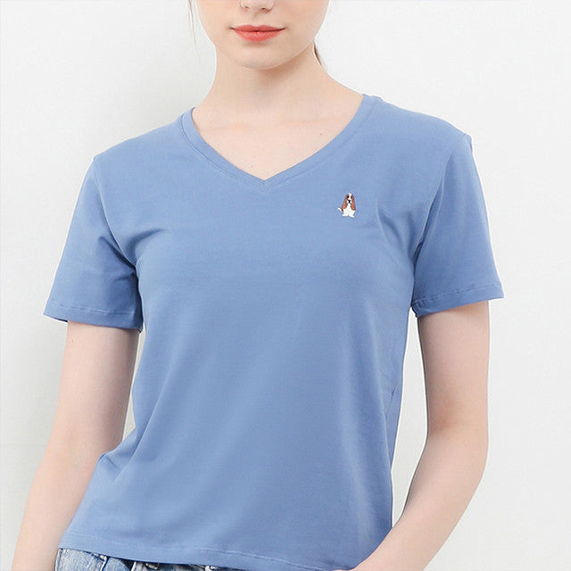 Hush Puppies Pakaian Wanita T Shirt Bsc Vierra V In Blue