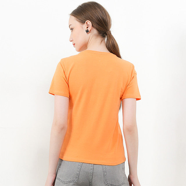 Hush Puppies Pakaian Wanita T Shirt Bsc Vierra V In Orange