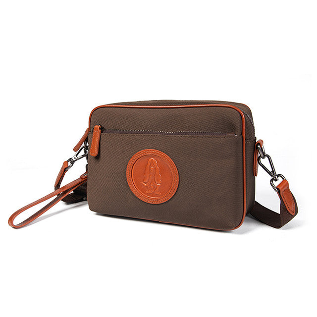 Hush Puppies Tas Pria Leon Clutch/Messenger Bag In Chocolate