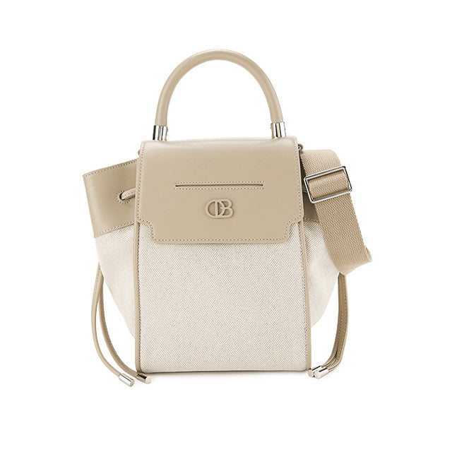 Camila Top Handle Bag In Beige