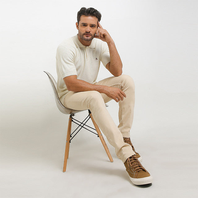 Hush Puppies Pakaian Pria Polo Tutto In Off White