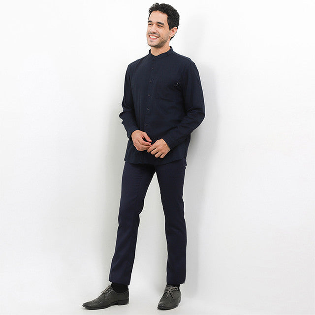 Hush Puppies Pakaian Pria Shirt Quinoa In Navy