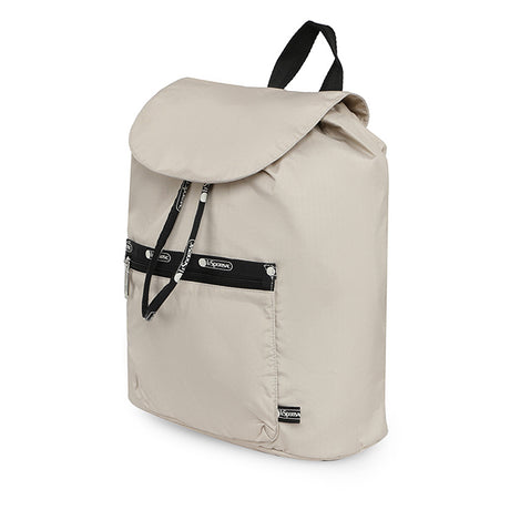 LeSportsac Tas Backpack Wanita Traveler Drawstring Backpack In Heritage Trio Driftwood