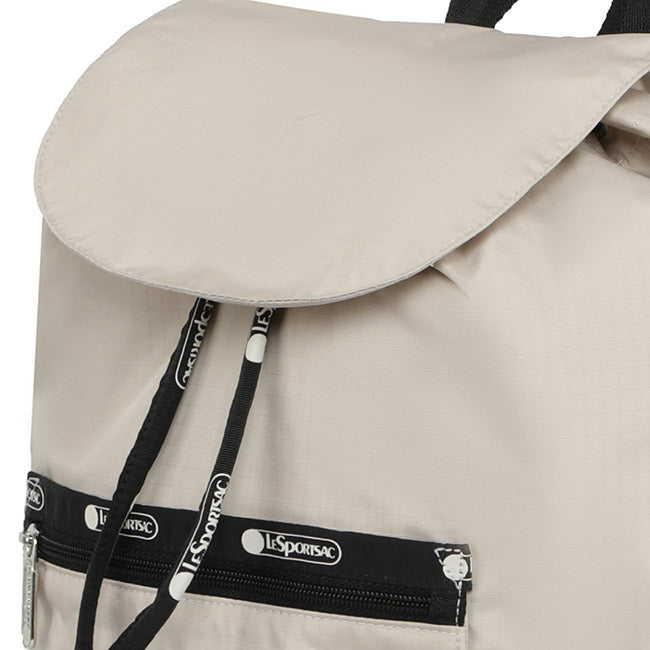 LeSportsac Tas Backpack Wanita Traveler Drawstring Backpack In Heritage Trio Driftwood