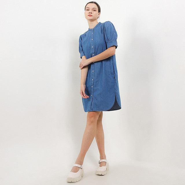 Hush Puppies Pakaian Wanita Dress Medyasi In Blue
