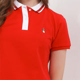 Hush Puppies Pakaian Wanita T shirt Melta Polo In Red