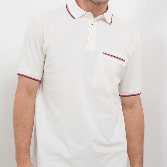 Obermain Pakaian Pria Polo Chester In White