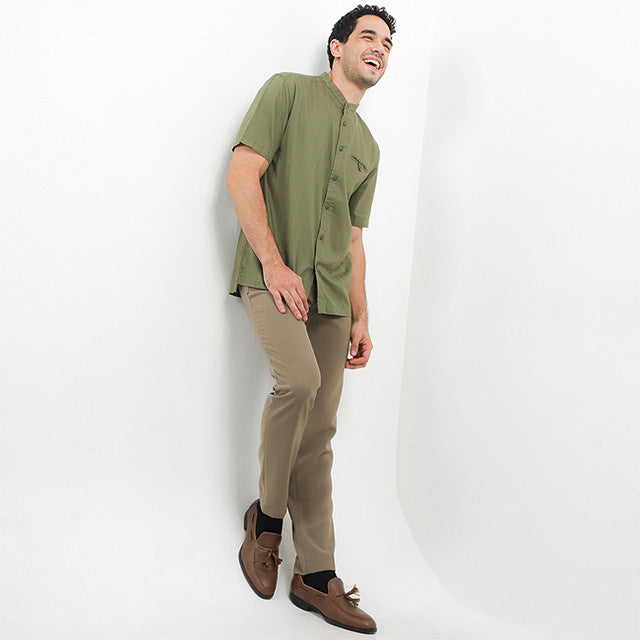 Hush Puppies Pakaian Pria Shirt Karuka In Olive