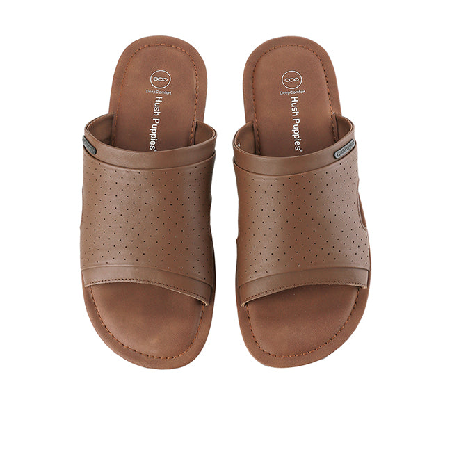 Hush Puppies Sandal Slide Pria Plainville Vi - Slide In Brown