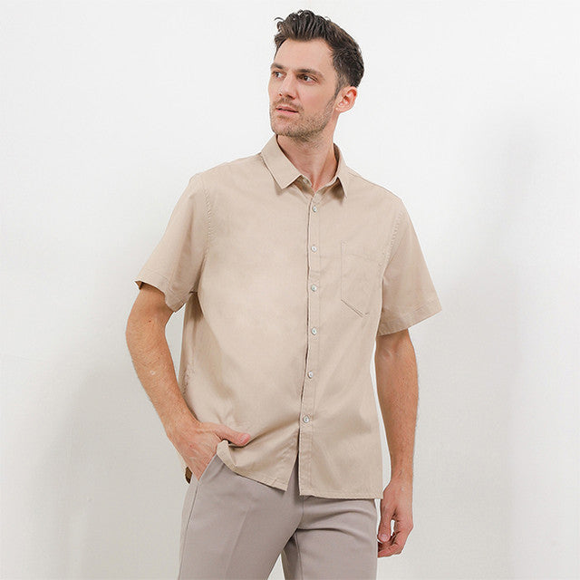 Obermain Pakaian Pria Shirt Buster In Beige