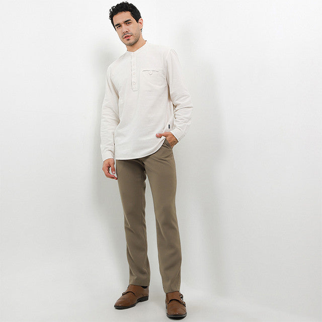 Hush Puppies Pakaian Pria Shirt Branzino In Khaki
