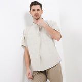 Obermain Pakaian Pria Shirt Barney In Off White