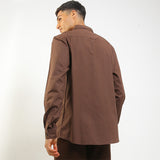 Hush Puppies Pakaian Pria Shirt Capitol In Brown