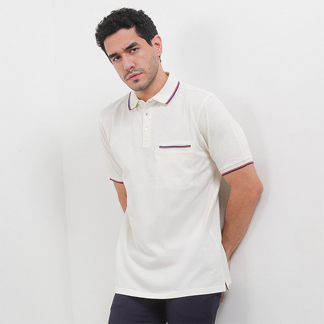Obermain Pakaian Pria Polo Chester In White