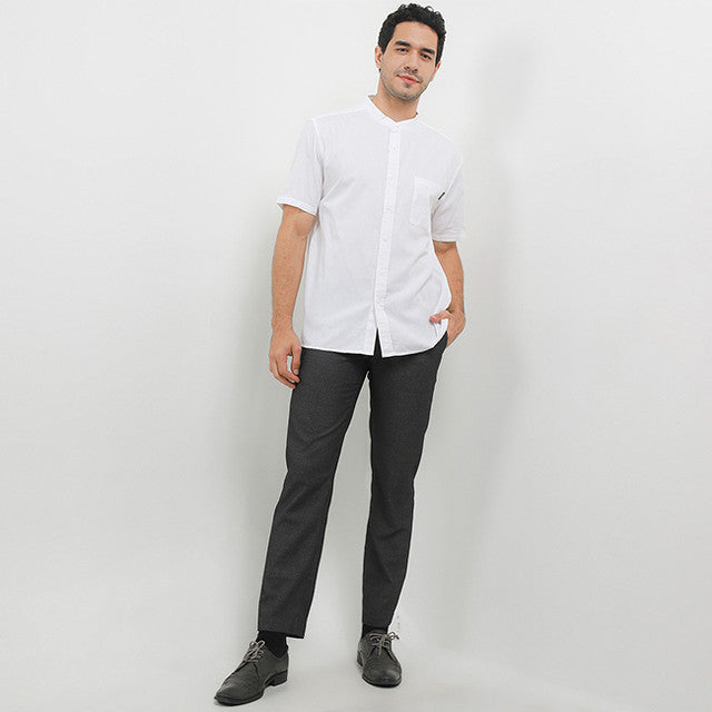 Hush Puppies Pakaian Pria Shirt Macadamia In White
