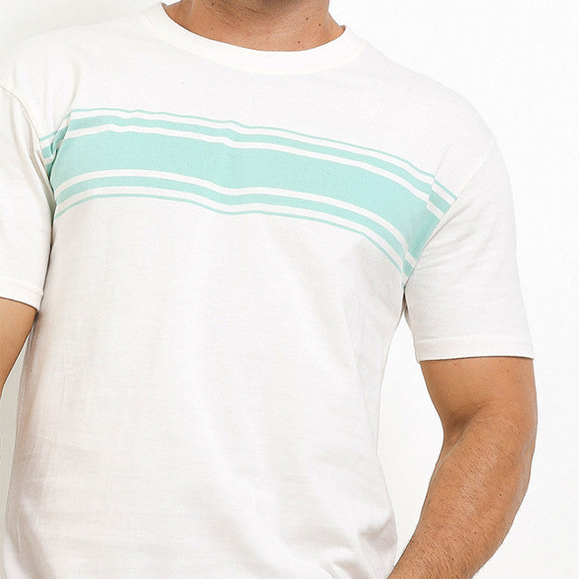 Obermain Pakaian Pria T Shirt Viola In White