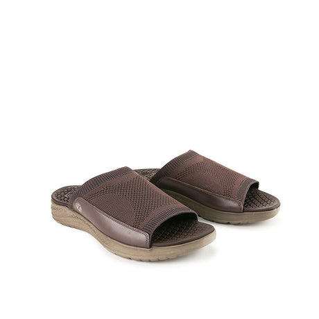 Hush Puppies Sandal Pria Activate Knit Slide In Brown