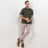 Obermain Pakaian Pria Shirt Buster In Dark Green