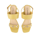 Hush Puppies Sandal Wanita Heels Brianna In Mustard