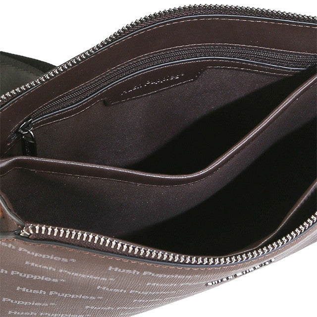 Hush Puppies Tas Pria Keith Clutch/Messenger Bag In Chocolate