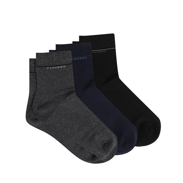 Playboy Aksesoris Kaos Kaki Unisex Long 1 In Black/Navy/Dark Grey