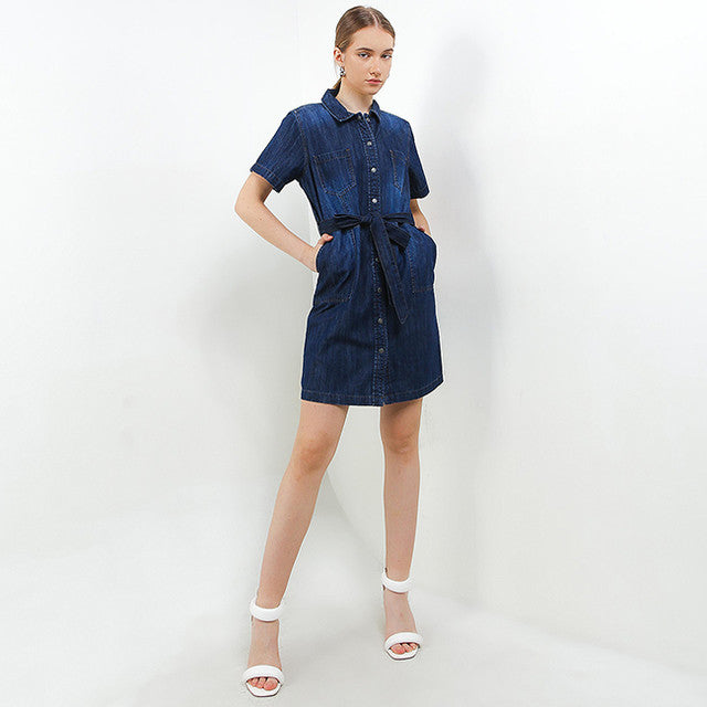 Hush Puppies Pakaian Wanita Dress Womina In Blue