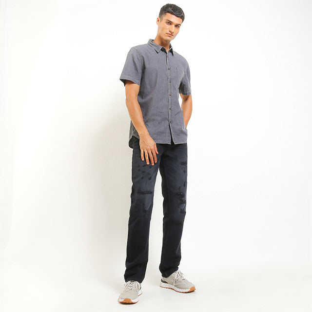 Hush Puppies Pakaian Pria Denim Tail In Black