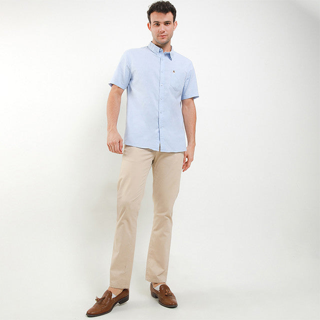 Hush Puppies Pakaian Pria Shirt Dillion 2 In Light Blue