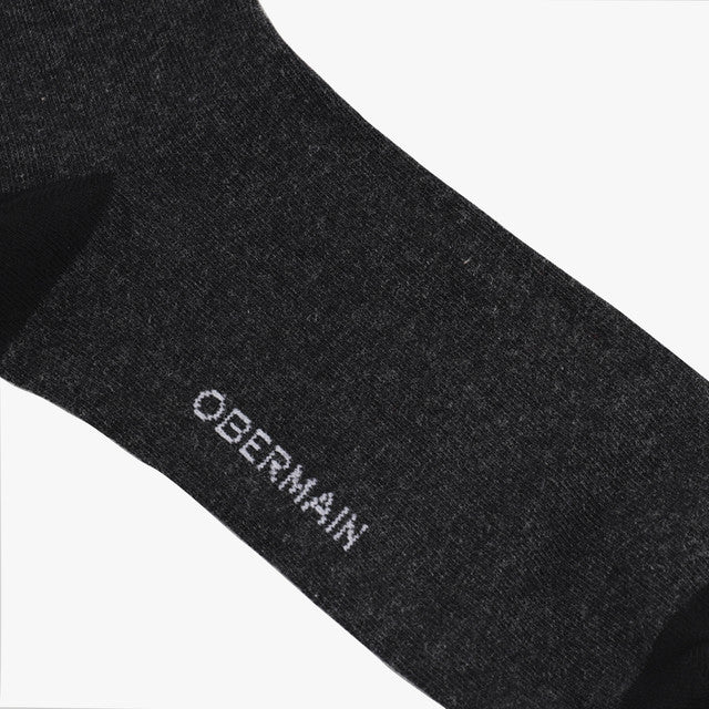 A-Ob Half Sock In Black/Dk Gray/Gray