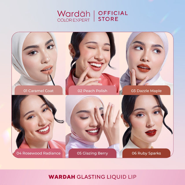 Wardah Glasting Liquid Lip 06 Ruby Sparks