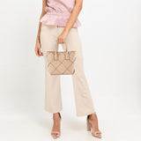 Charlotte Top Handle Bag (M) In Tan