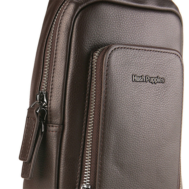 Hush Puppies Tas Pria Issac Chest Bag In Chocolate
