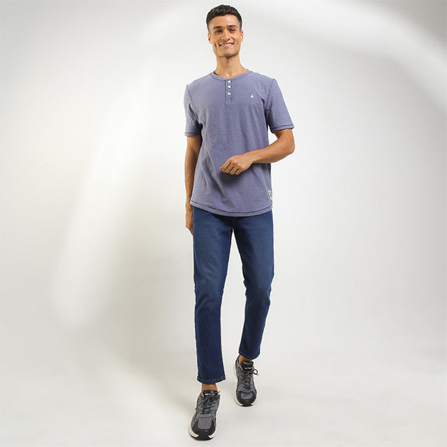 Hush Puppies Pakaian Pria T Shirt Knapp In Blue