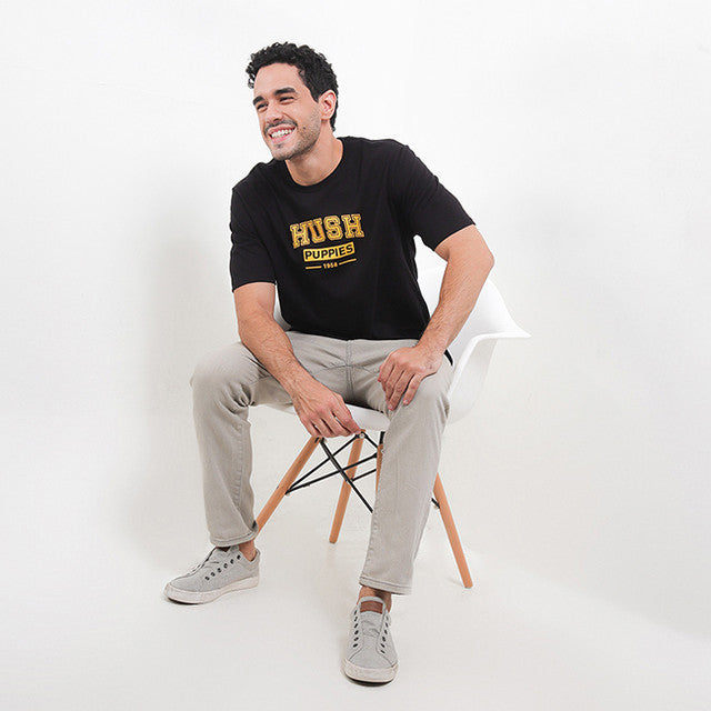 Hush Puppies Pakaian Pria T Shirt Paddington In Black
