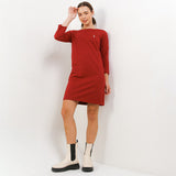 Hush Puppies Pakaian Wanita Dress Relia In Maroon