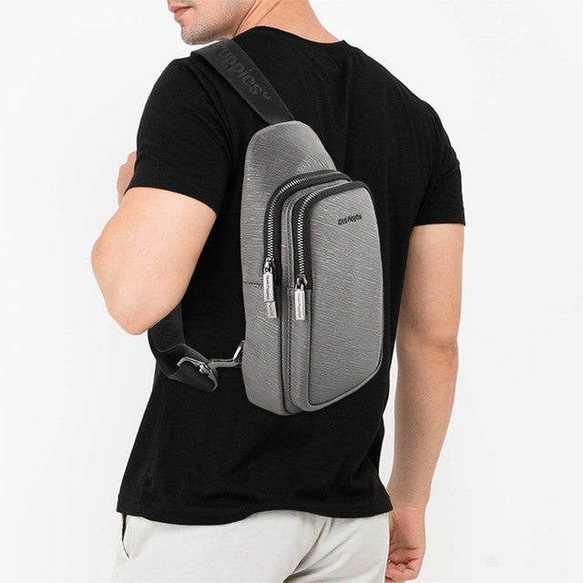 Hush Puppies Tas Pria Merric Chest Bag In Grey
