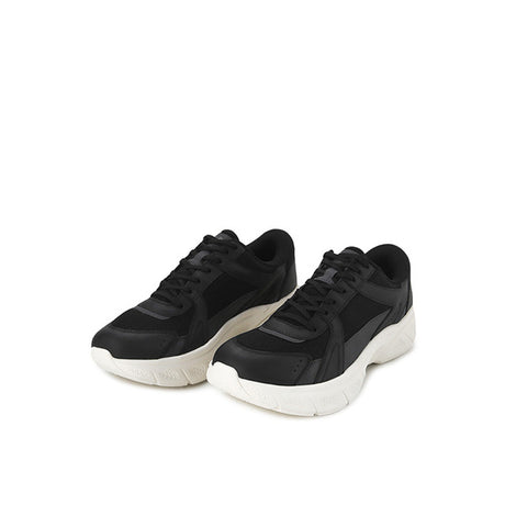 Hush Puppies Sepatu Pria Sneakers Movement Lace Up In Bold Black Leather