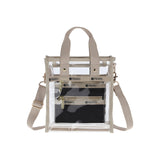 Clear Mini N/S Tote In Clear/ Natural