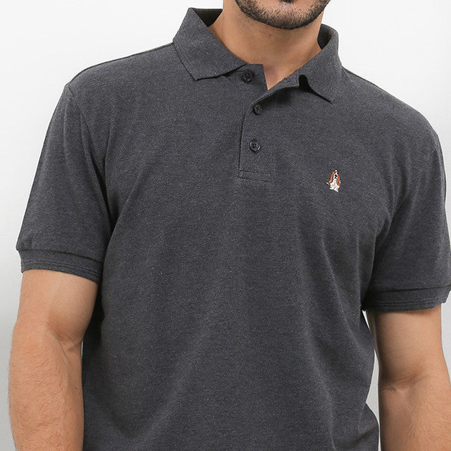 Hush Puppies Pakaian Pria Polo Farro 2 In Dark Gray