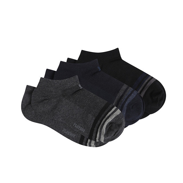 Playboy Aksesoris Kaos Kaki Unisex Short 1 In Black/Navy/Dark Grey