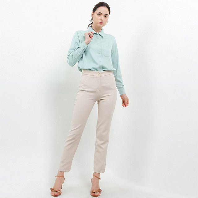 Hush Puppies Pakaian Wanita Shirt Workwear Aiki In Sage