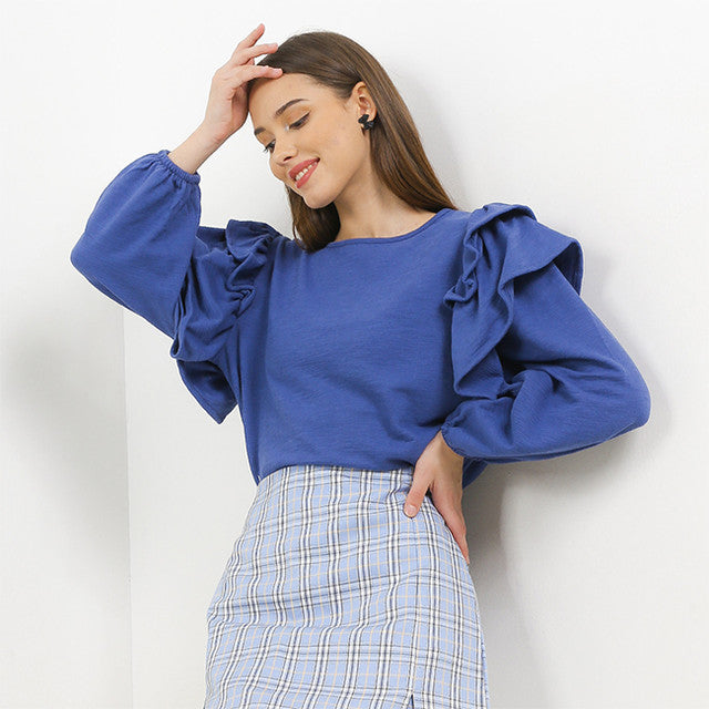Hush Puppies Pakaian Wanita Blouse Dc Civia In Navy
